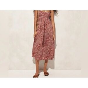 J Crew strawberry midi dress